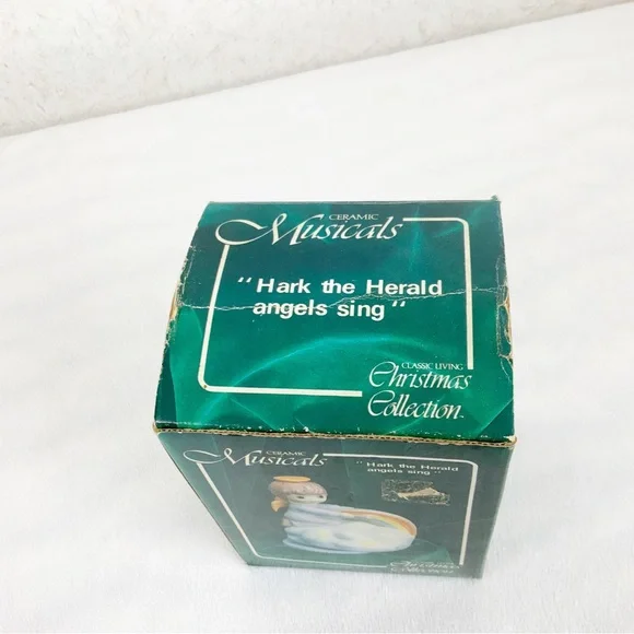 Vintage Zayre Corp Taiwan Hark The Harold Angels Sing Rotating Music Box Rainbow - Picture 11 of 11